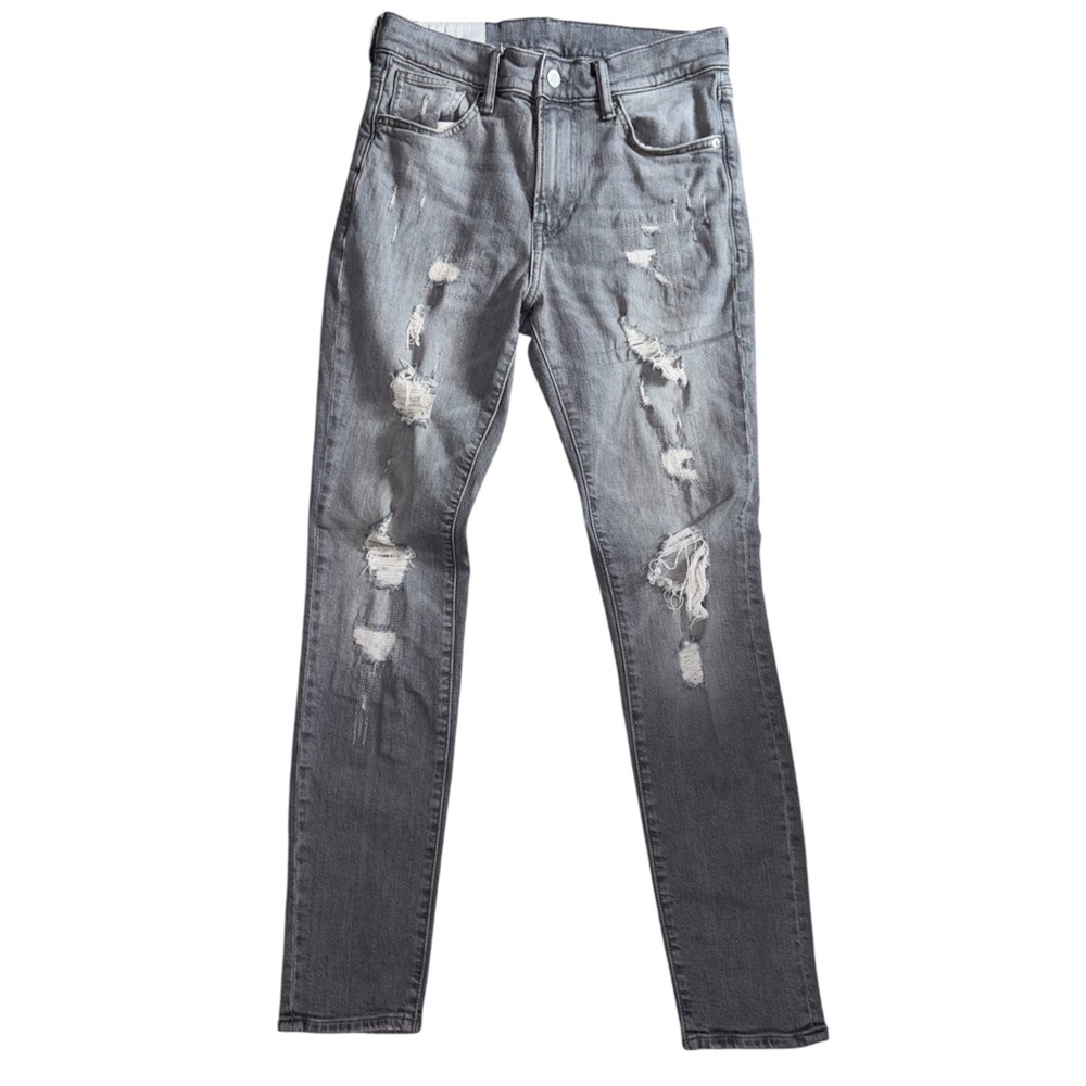 (M) H&M Grey RippedJeans Sz 30